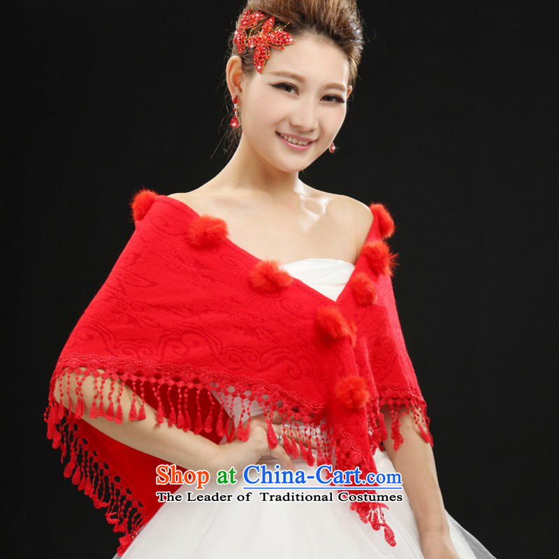 The new bride shawl spring and autumn red white marriage wedding dresses shawl Chun Ms. qipao lace jacket of red, love so Peng (AIRANPENG) , , , shopping on the Internet