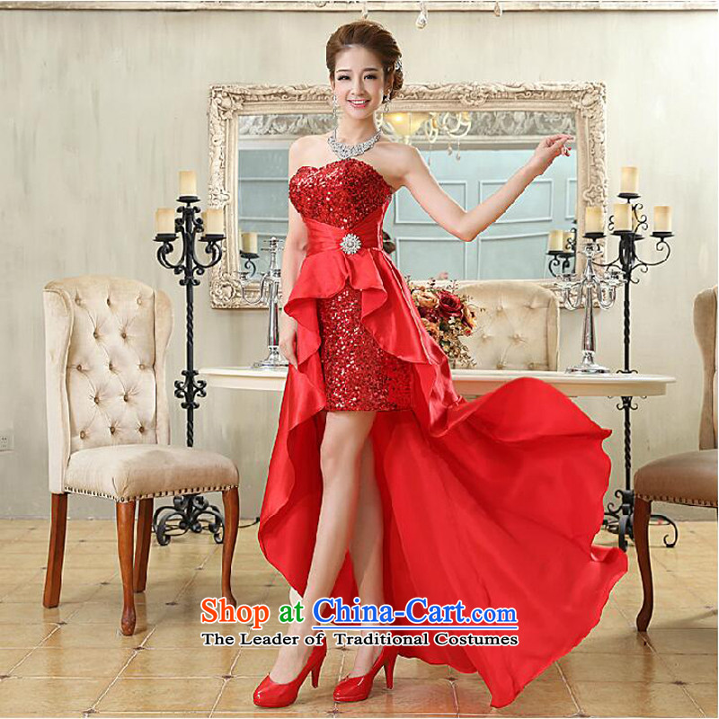 On the following evening dress 2015 new bride bows and chest trendy serving short long after the moderator pink dresses on risk has been pressed XL, online shopping