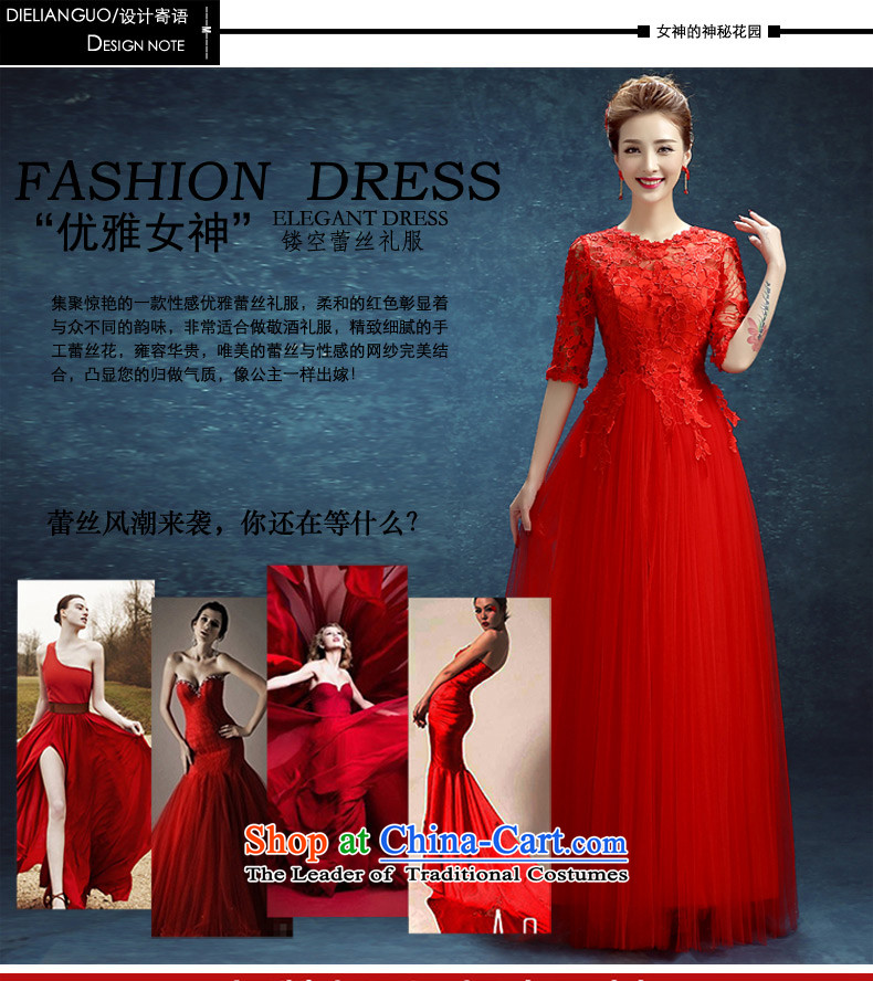 Toasting champagne bride services fall short of the wedding-dress 2015 new lace Wedding Dress Short-sleeved red dress red long short-sleeved XXL picture, prices, brand platters! The elections are supplied in the national character of distribution, so action, buy now enjoy more preferential! As soon as possible.