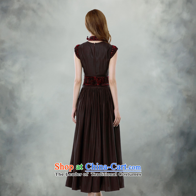 Elizabeth cloud of incense aristocratic temperament elegant silk incense cloud women's dresses yarn herbs extract is silk dress RED M Heung-cloud Lisa (xiangyunsha shopping on the Internet has been pressed.)