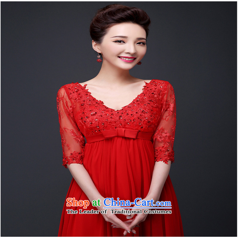 However service new autumn 2015 Red long evening dresses Top Loin of pregnant women marriages wedding dresses in large red winter) XXXL do not return the Cuff Not Switch, Su-lan , , , shopping on the Internet
