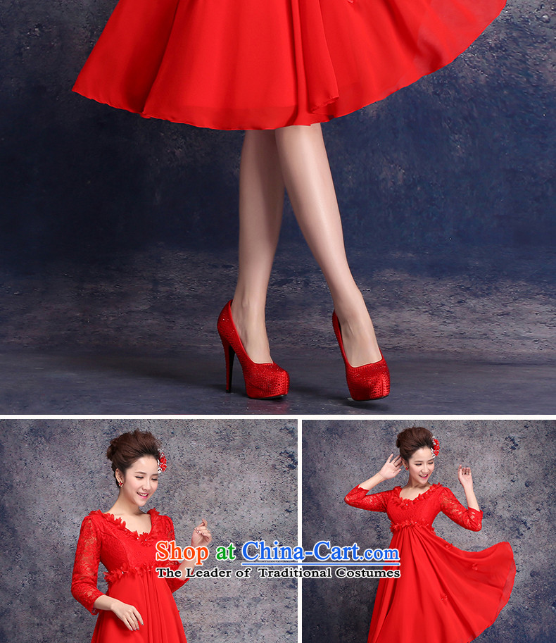 2015 new fall inside the bride red wedding dresses dress long high short of pregnant women married waist bows to red long made no refund is not replaced picture, prices, brand platters! The elections are supplied in the national character of distribution, so action, buy now enjoy more preferential! As soon as possible.