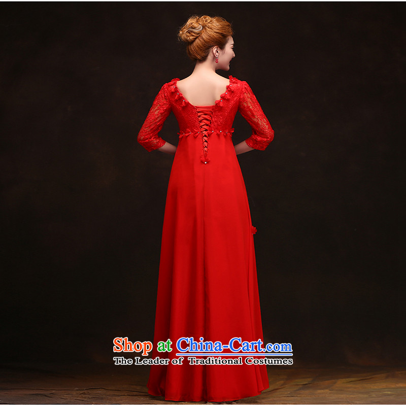 2015 new fall inside the bride red wedding dresses dress long high short of pregnant women married waist bows to red long made no refund is not replaced, Su-lan , , , shopping on the Internet