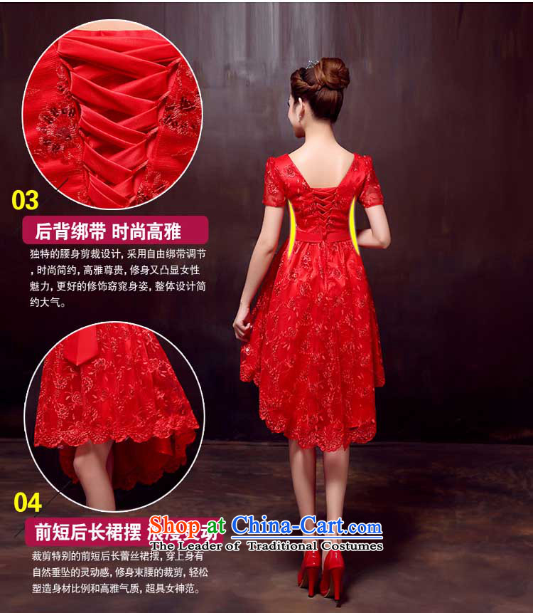 2015 Spring New red lace bridal wedding dress evening dresses pregnant women high toasting champagne waist front stub service long after the RED M picture, prices, brand platters! The elections are supplied in the national character of distribution, so action, buy now enjoy more preferential! As soon as possible.