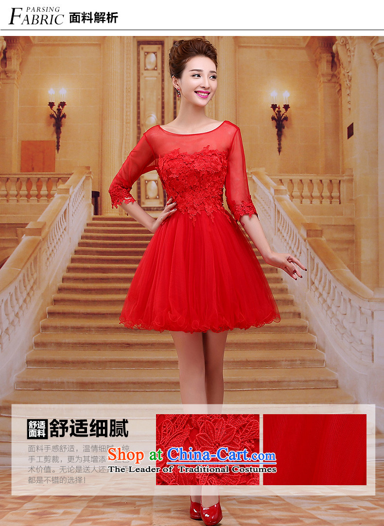 Tim red makeup bridesmaids winter Annual Dinner of the marriages bows short skirt wedding dress 2015 New Sleeves lace bridal dresses dinner LF001 pink XL Photo, prices, brand platters! The elections are supplied in the national character of distribution, so action, buy now enjoy more preferential! As soon as possible.