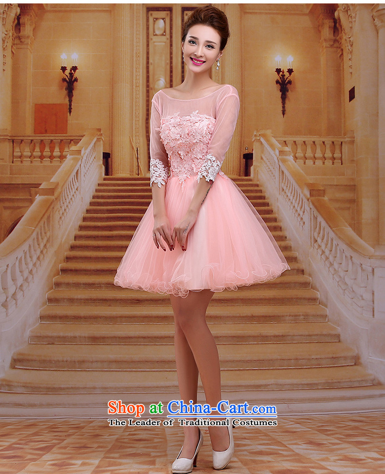 Tim red makeup bridesmaids winter Annual Dinner of the marriages bows short skirt wedding dress 2015 New Sleeves lace bridal dresses dinner LF001 pink XL Photo, prices, brand platters! The elections are supplied in the national character of distribution, so action, buy now enjoy more preferential! As soon as possible.