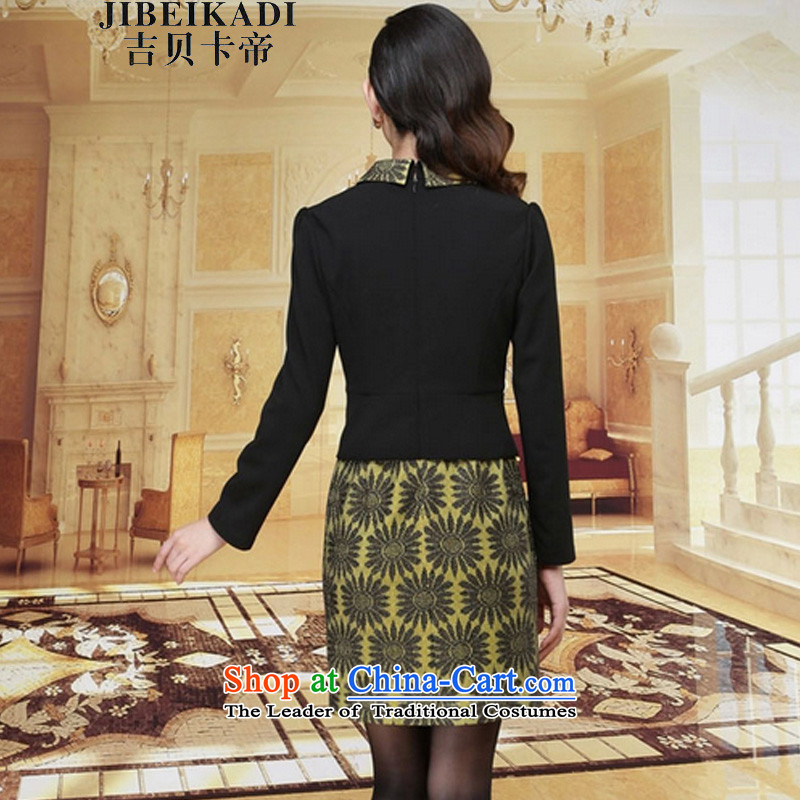 Gibez Card Dili Gibez Card 2015 autumn in Dili female spring loaded on a New Europe and the high-end elegance long-sleeved sunflower dresses 802 Yellow XL, Gil Bekaa in Dili (JIBEIKADI) , , , shopping on the Internet