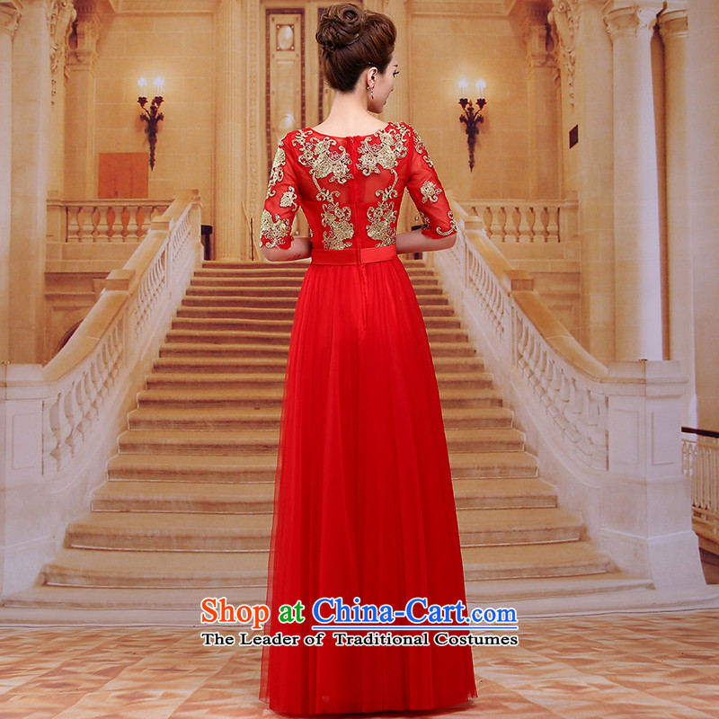 Tim red makeup bridesmaids new evening dress short skirt marriages bows to winter wedding dresses red dress annual meeting under the auspices of Sau San bride in RED M added LF031 sleeved red makeup shopping on the Internet has been pressed.