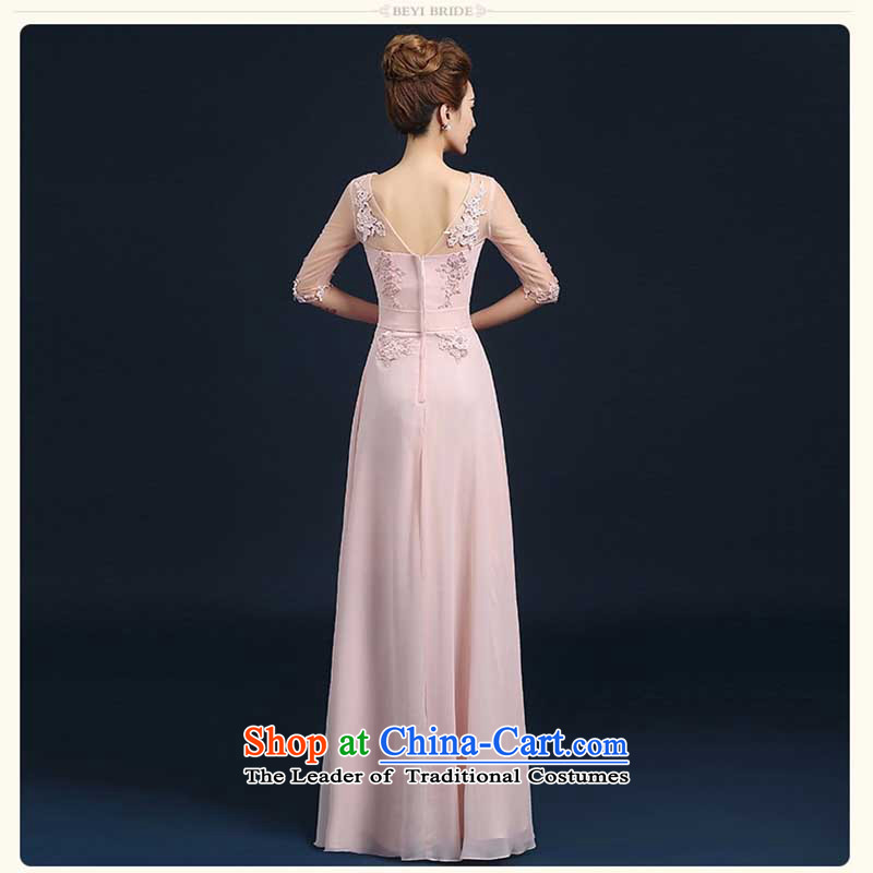 However Service Bridal Fashion 2015 long evening dress banquet with cuff married Sau San wedding dresses bridesmaid winter pink made no refund is not replaced, Su-lan , , , shopping on the Internet