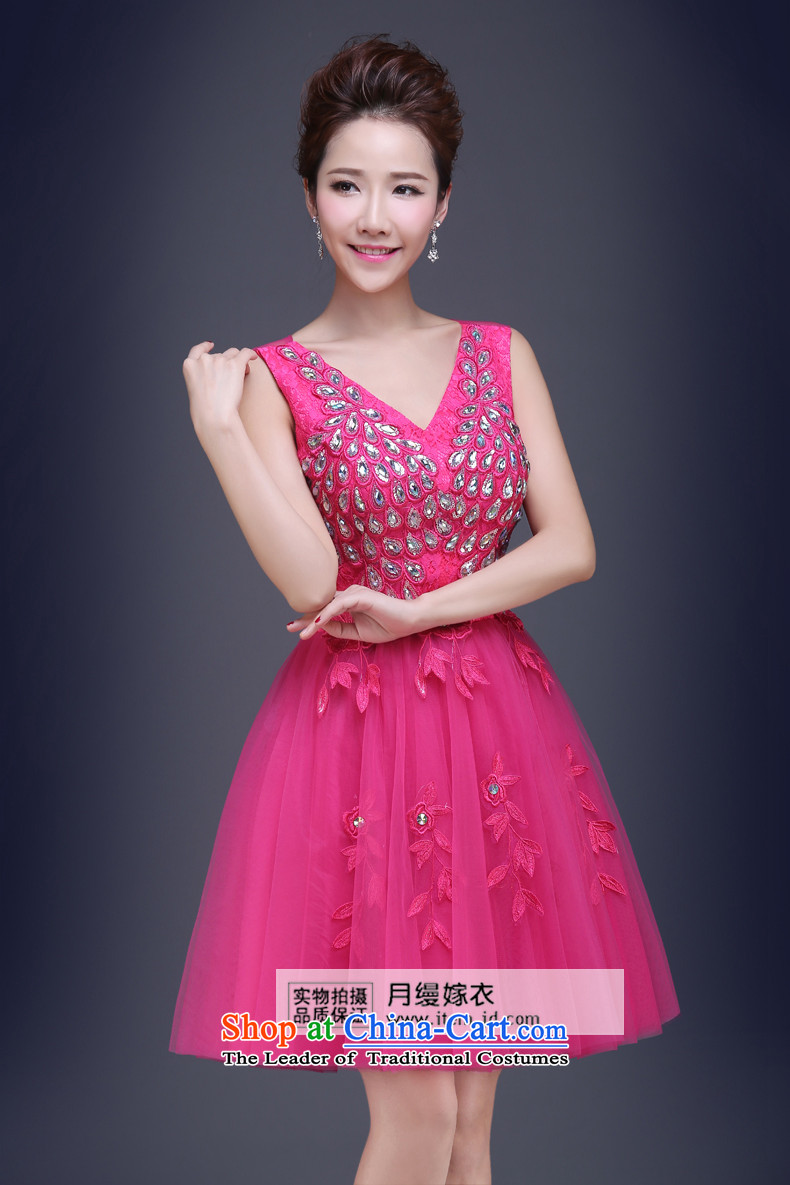 On the risk of Evening Dress Short bridesmaid services 2015 new lace diamond shoulders bride services gathering dinner drink dress light pink XXL picture, prices, brand platters! The elections are supplied in the national character of distribution, so action, buy now enjoy more preferential! As soon as possible.