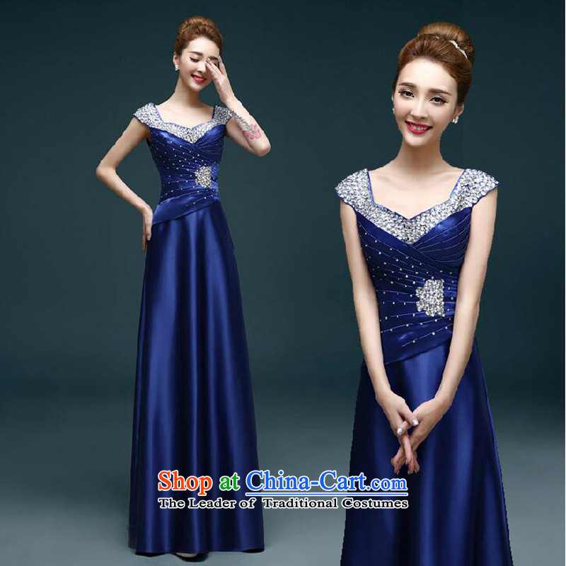 As banquet dress on long 2015 new stylish red video thin bride toasting champagne Sau San services under the auspices of the gold of performances , as has been pressed on shopping on the Internet