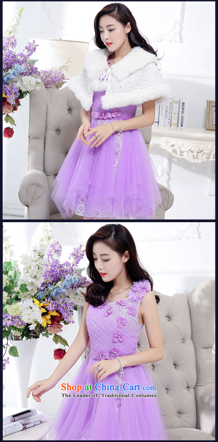 For the 2015 autumn and winter dream with Korean Sau San Video Foutune of thin temperament and sexy emulation gross shawl dress skirt wedding dress evening dresses kit dress female purple S picture, prices, brand platters! The elections are supplied in the national character of distribution, so action, buy now enjoy more preferential! As soon as possible.
