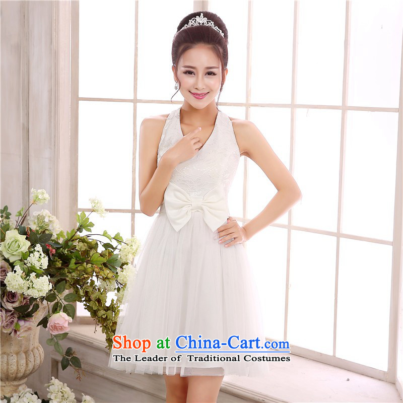 C.o.d. Korean elegance deep V-neck and sexy back small wedding dresses skirt sister bridesmaid mission small ladies dress long annual lace dresses pink short skirts are code, land is of Yi , , , shopping on the Internet