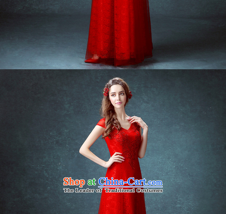 Each new 2015 Connie red double-shoulder dress bride bows services V-Neck cheongsam dress a Go: Bind Field manually set pearl shoulder evening dresses red tailored does not allow for pictures, prices, brand platters! The elections are supplied in the national character of distribution, so action, buy now enjoy more preferential! As soon as possible.