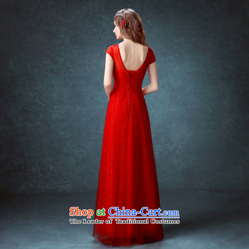 Each new 2015 Connie red double-shoulder dress bride bows services V-Neck cheongsam dress a Go: Bind Field manually set pearl shoulder evening dresses red tailored, does not allow for every JIAONI stephanie () , , , shopping on the Internet