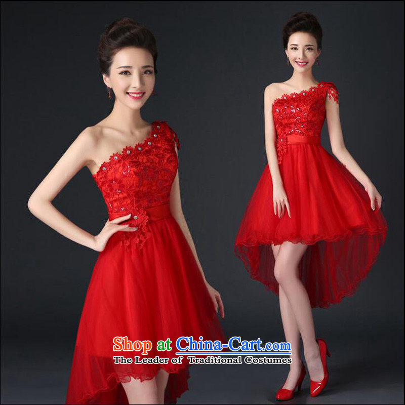 As brides bows services on wedding dress shoulder front stub long after flowers lace hook flower autumn 2015 new evening dresses red red long made no refunds or exchanges, on size as , , , shopping on the Internet