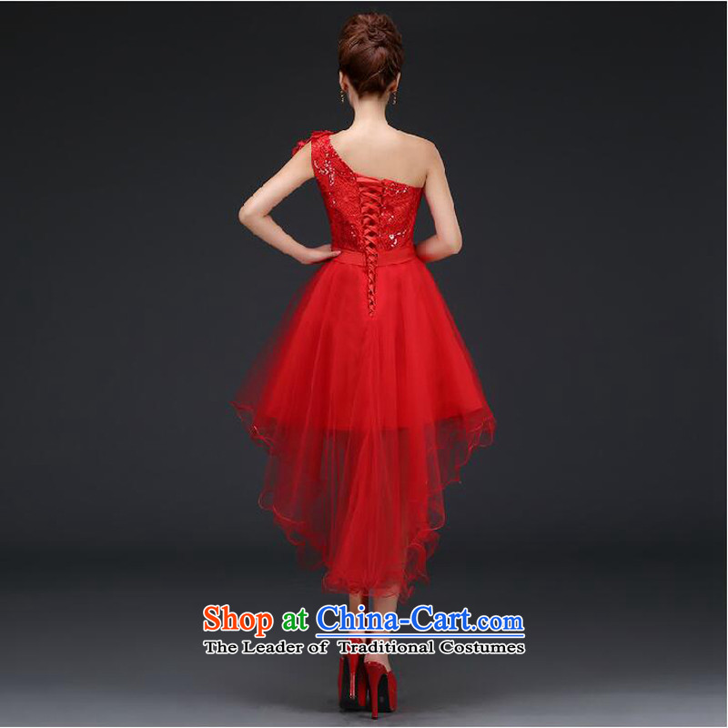 As brides bows services on wedding dress shoulder front stub long after flowers lace hook flower autumn 2015 new evening dresses red red long made no refunds or exchanges, on size as , , , shopping on the Internet