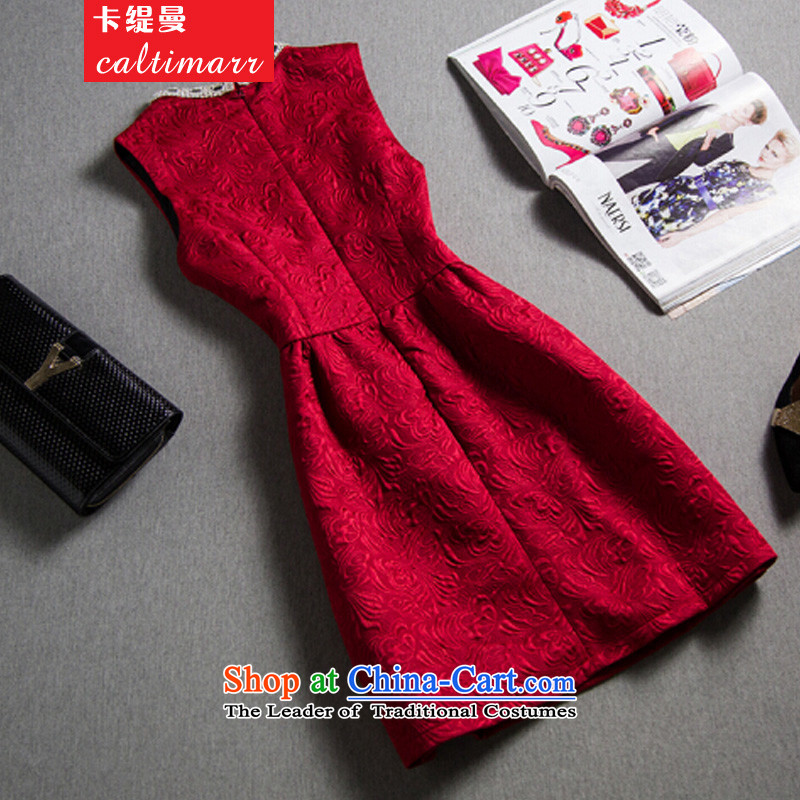 Card economy by 2015 Fall/Winter Collections of new western bridesmaid skirt small Heung-hm jacquard forming the OL dress skirt dresses package and thick red S card economy Cayman Cayman (caltimarr) , , , shopping on the Internet