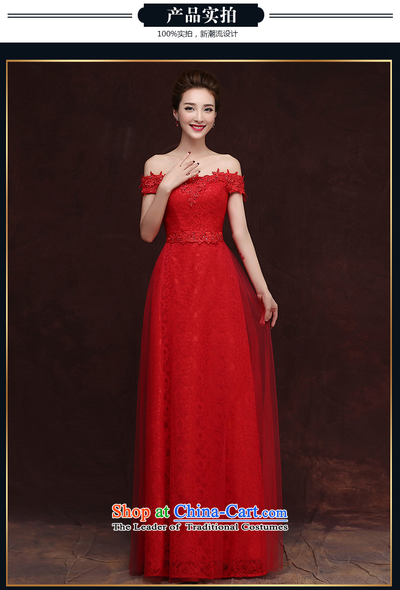 Rain-sang yi 2015 winter new wedding Korean word long shoulder pink dress video thin marriages bows services straps, LF185 RED XXL picture, prices, brand platters! The elections are supplied in the national character of distribution, so action, buy now enjoy more preferential! As soon as possible.