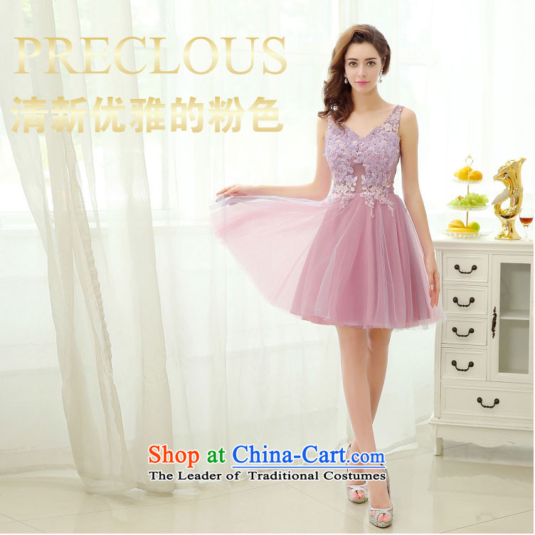 Pure Love bamboo yarn flagship store service bridal autumn 2015 bows new wedding red wedding dress skirt evening dress short, banquet female winter clothing pink M picture, prices, brand platters! The elections are supplied in the national character of distribution, so action, buy now enjoy more preferential! As soon as possible.