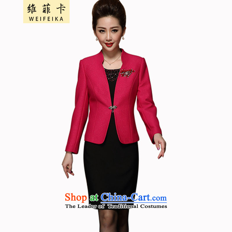 D FICAT? 2015  ?large upscale wedding MOM pack installed package autumn wedding dresses of the middle-aged moms marriage RED?M