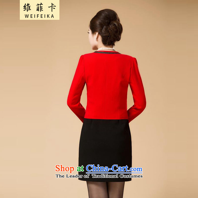 D FICAT   2015  middle-aged autumn and winter wedding package installed MOM older spring and summer load dresses kit skirt two kits blue skirt , L, D FICAT WEIFEIKA () , , , shopping on the Internet