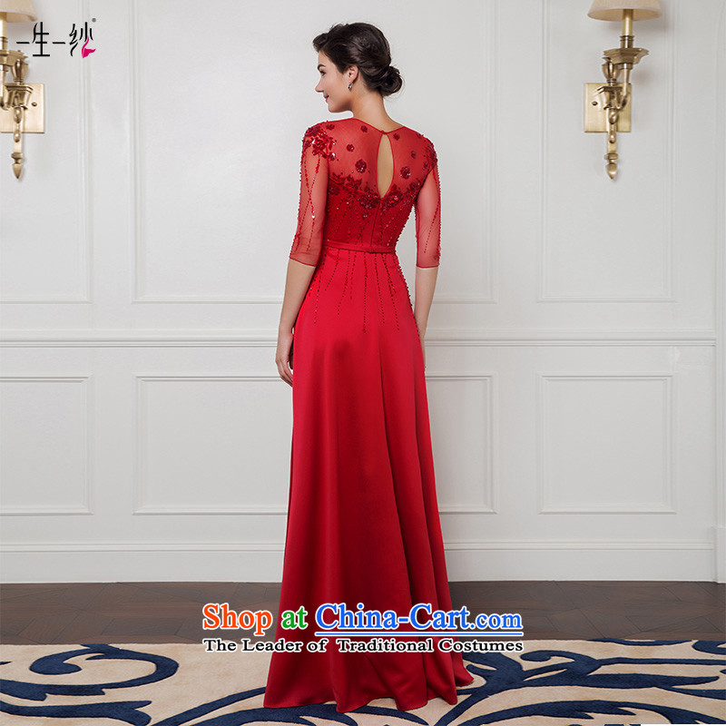 A lifetime of 2015 New red long-sleeved top loin alignment to the bride under the auspices of the annual session of bows evening dresses long skirt 50240030  170/94A red thirtieth day pre-sale, a Lifetime yarn , , , shopping on the Internet