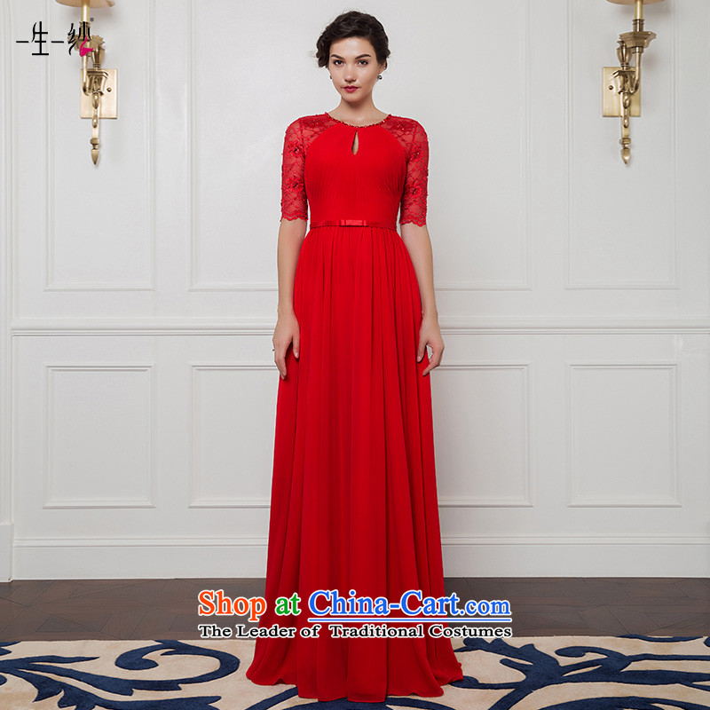2015 new red long-sleeved top loin alignment to the bride under the auspices of the annual session of bows evening dresses long skirt402401336red tailored for not returning the not-for-