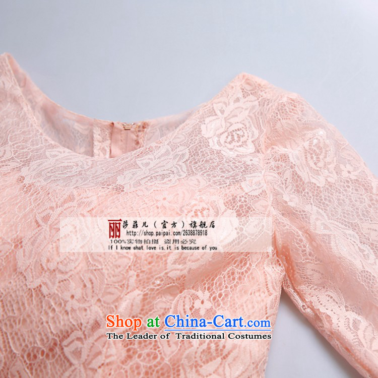 2015 new pink lace bride in bridesmaid cuff marriage bows wedding evening dress short of small dress 3307  XL pictures, price pink, brand platters! The elections are supplied in the national character of distribution, so action, buy now enjoy more preferential! As soon as possible.
