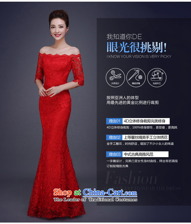Beverly Ting bride bows services 2015 new autumn long word shoulder crowsfoot dress winter Red Red Dress marriage XXL picture, prices, brand platters! The elections are supplied in the national character of distribution, so action, buy now enjoy more preferential! As soon as possible.