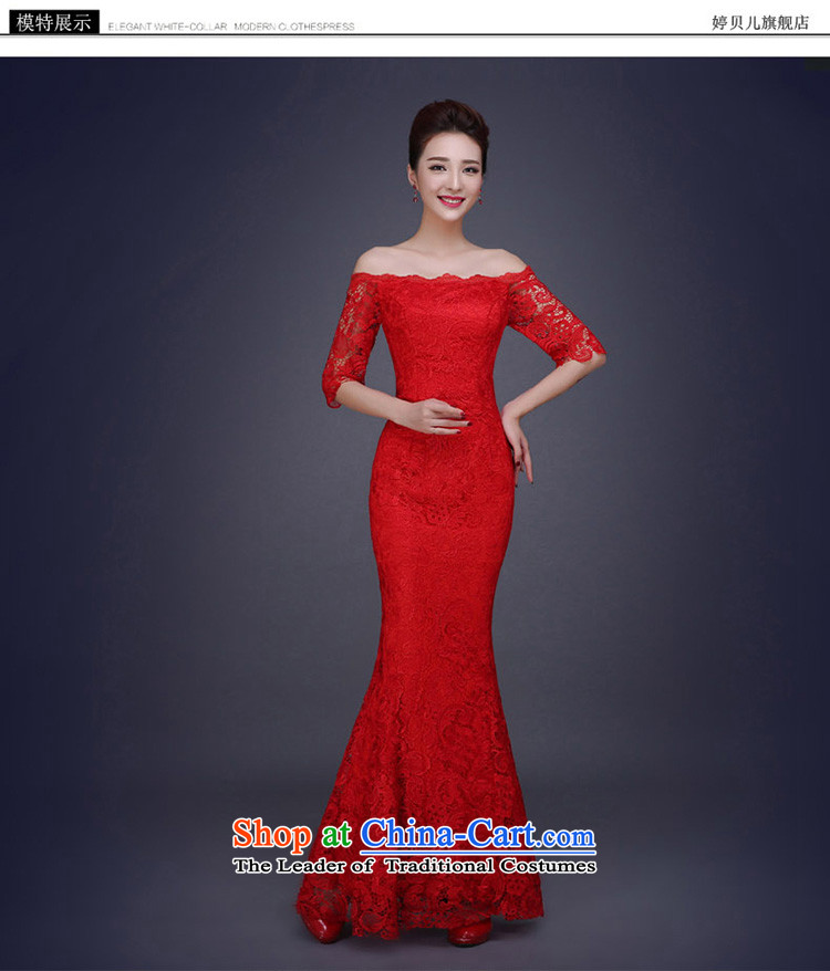 Beverly Ting bride bows services 2015 new autumn long word shoulder crowsfoot dress winter Red Red Dress marriage XXL picture, prices, brand platters! The elections are supplied in the national character of distribution, so action, buy now enjoy more preferential! As soon as possible.