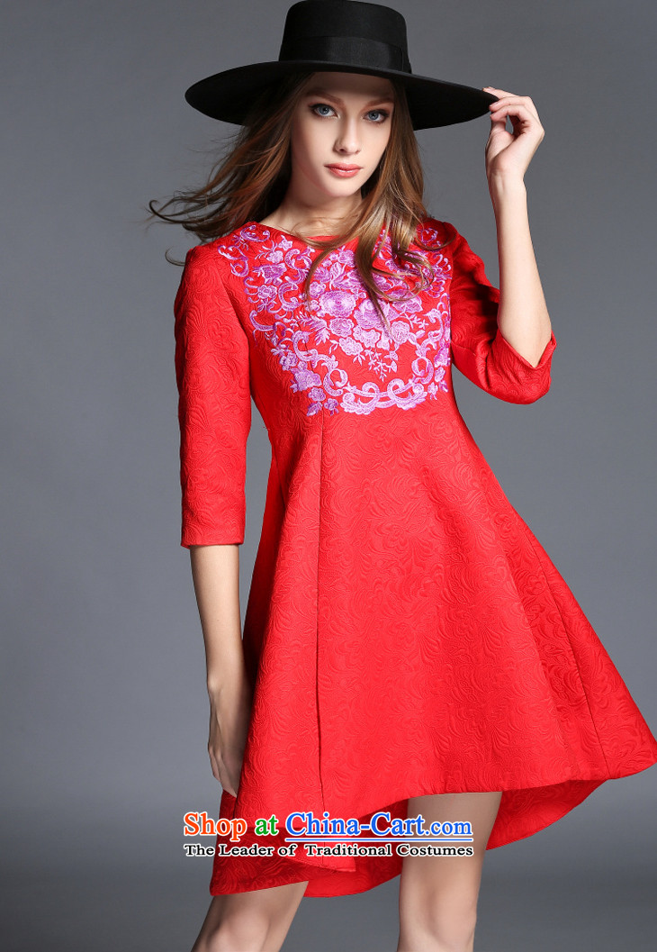 The OSCE Poetry Film 2015 autumn and winter new women's dresses temperament Sau San wedding banquet evening dress bridesmaid to marry heavy industry embroidered dress bride dovetail red S picture, prices, brand platters! The elections are supplied in the national character of distribution, so action, buy now enjoy more preferential! As soon as possible.