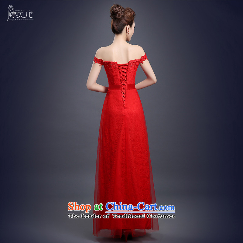 Beverly Ting bride services fall 2015 new drink, a field shoulder length, banquet evening dresses red wedding dress female red , L Ting pregnant women Beverly (tingbeier) , , , shopping on the Internet