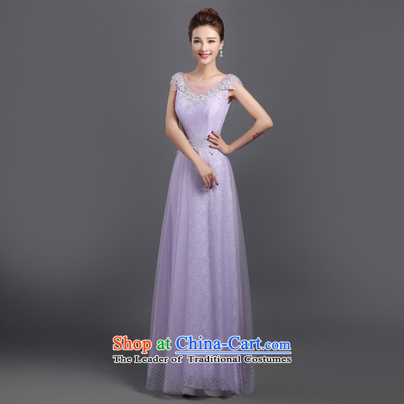2015 new evening dresses long gown chorus of the persons chairing the dress female choral service long skirt costumes female light purple m in accordance with the Netherlands varies with the , , , shopping on the Internet