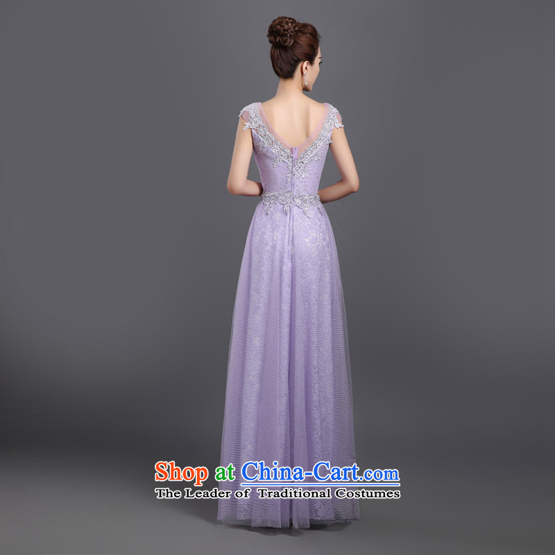 2015 new evening dresses long gown chorus of the persons chairing the dress female choral service long skirt costumes female light purple m in accordance with the Netherlands varies with the , , , shopping on the Internet