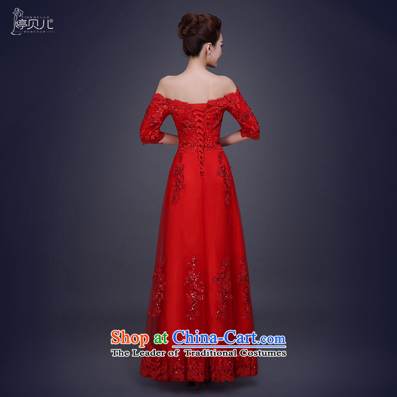 Beverly Ting bride bows services 2015 new autumn long word wedding dress shoulder Red Dress Winter Female Red XXL, Sau San Ting (tingbeier Beverly) , , , shopping on the Internet
