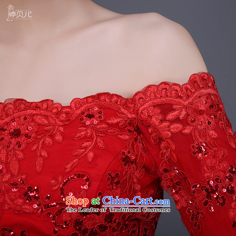 Beverly Ting bride bows services 2015 new autumn long word wedding dress shoulder Red Dress Winter Female Red XXL, Sau San Ting (tingbeier Beverly) , , , shopping on the Internet