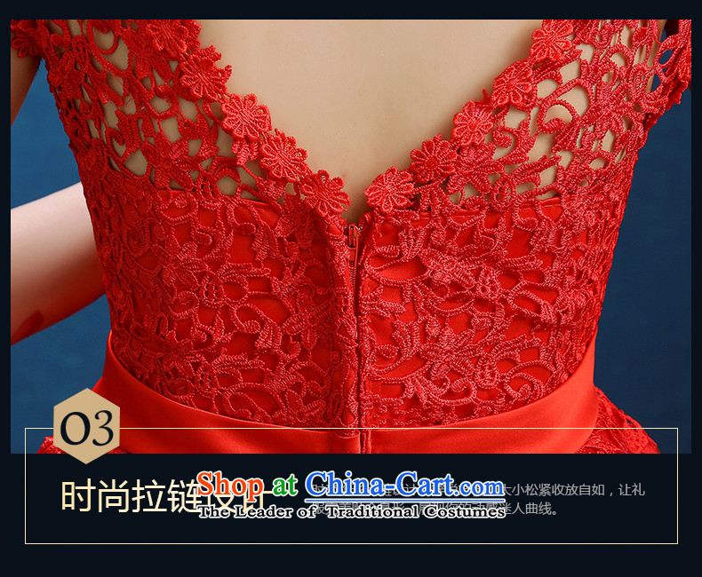 Rain-sang yi 2015 married women with new Wedding Dress Short of bows larger lace video thin red bridesmaid small dress LF233 RED XXL picture, prices, brand platters! The elections are supplied in the national character of distribution, so action, buy now enjoy more preferential! As soon as possible.
