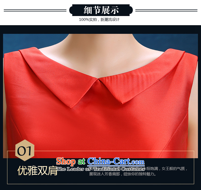 Rain-sang yi 2015 married women with new Wedding Dress Short of a field shoulder red bridesmaid small dress uniform LF232 bows red XL Photo, prices, brand platters! The elections are supplied in the national character of distribution, so action, buy now enjoy more preferential! As soon as possible.