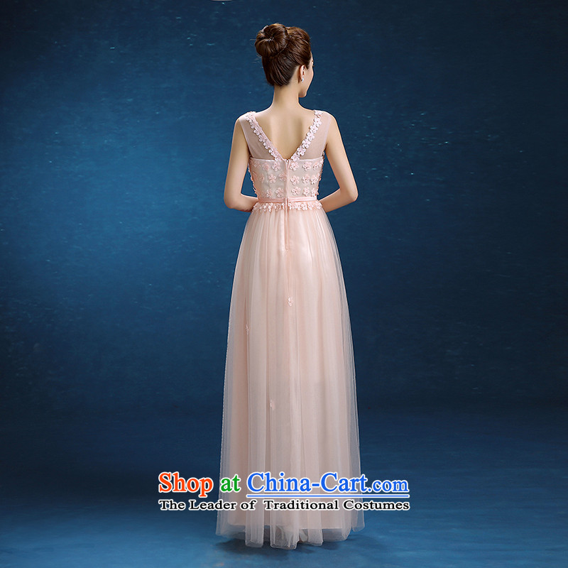 Rain-sang yi 2015 new bride wedding shoulders video thin lace decals bows to the autumn and winter long marriage evening dresses LF236 pink XXL, rain-sang Yi shopping on the Internet has been pressed.