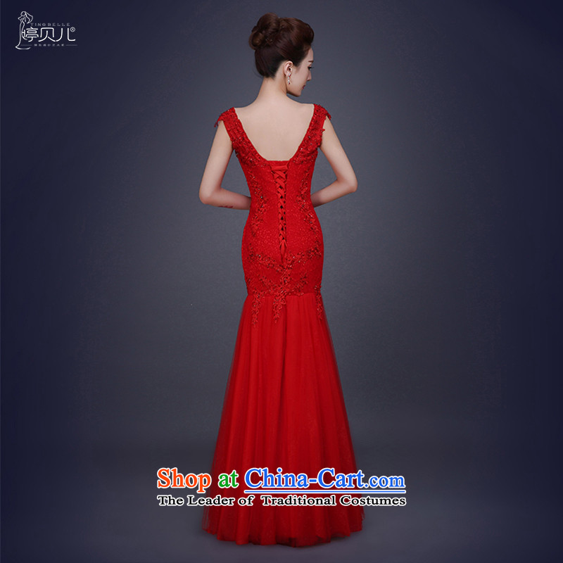 Beverly Ting 2015 new stylish v-neck wedding dress female Red Dress Red L, Sau San Ting (tingbeier Beverly) , , , shopping on the Internet