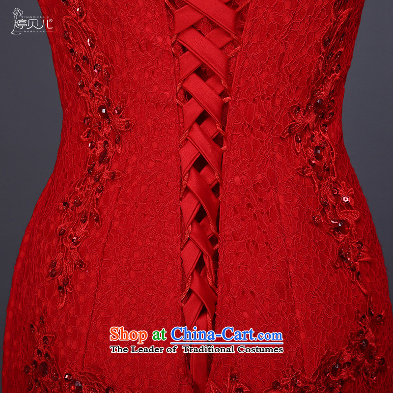 Beverly Ting 2015 new stylish v-neck wedding dress female Red Dress Red L, Sau San Ting (tingbeier Beverly) , , , shopping on the Internet