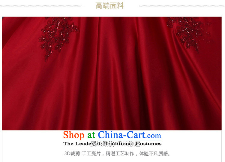 Beverly Ting 2015 new bride bows services fall long wine red wedding dress girls under the auspices of betrothal festival evening dresses winter red XL Photo, prices, brand platters! The elections are supplied in the national character of distribution, so action, buy now enjoy more preferential! As soon as possible.