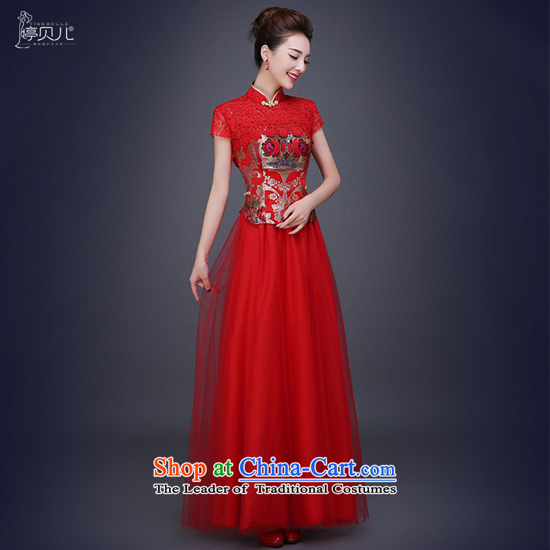 Beverly Ting 2015 new winter Chinese Antique Wedding Red Wedding Dress Short-sleeved red XL, Beverly (tingbeier ting) , , , shopping on the Internet