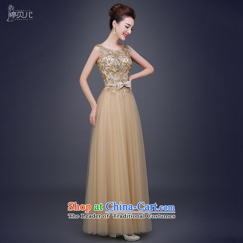 Beverly Ting 2015 New Sau San Golden Ballroom evening dresses moderator female long) Wedding dress of autumn and winter gold , Beverly (tingbeier ting) , , , shopping on the Internet