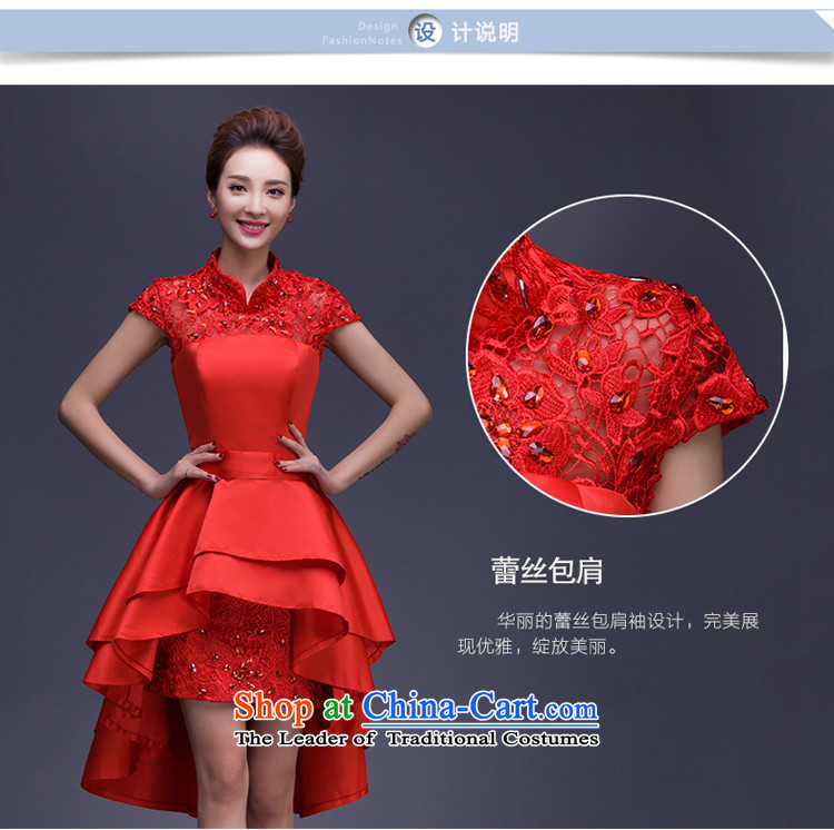 Beverly Ting 2015 before the new bride long after the short winter clothing bows wedding dress female betrothal small dress autumn stylish Diamond red L picture, prices, brand platters! The elections are supplied in the national character of distribution, so action, buy now enjoy more preferential! As soon as possible.