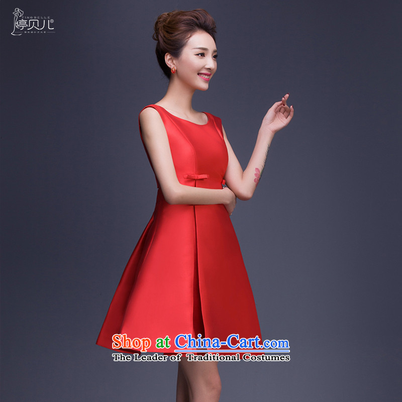 2015 new bride bows services fall pregnant women with short, red wedding dress female winter Top Loin of thin red dress video M, Beverly (tingbeier ting) , , , shopping on the Internet