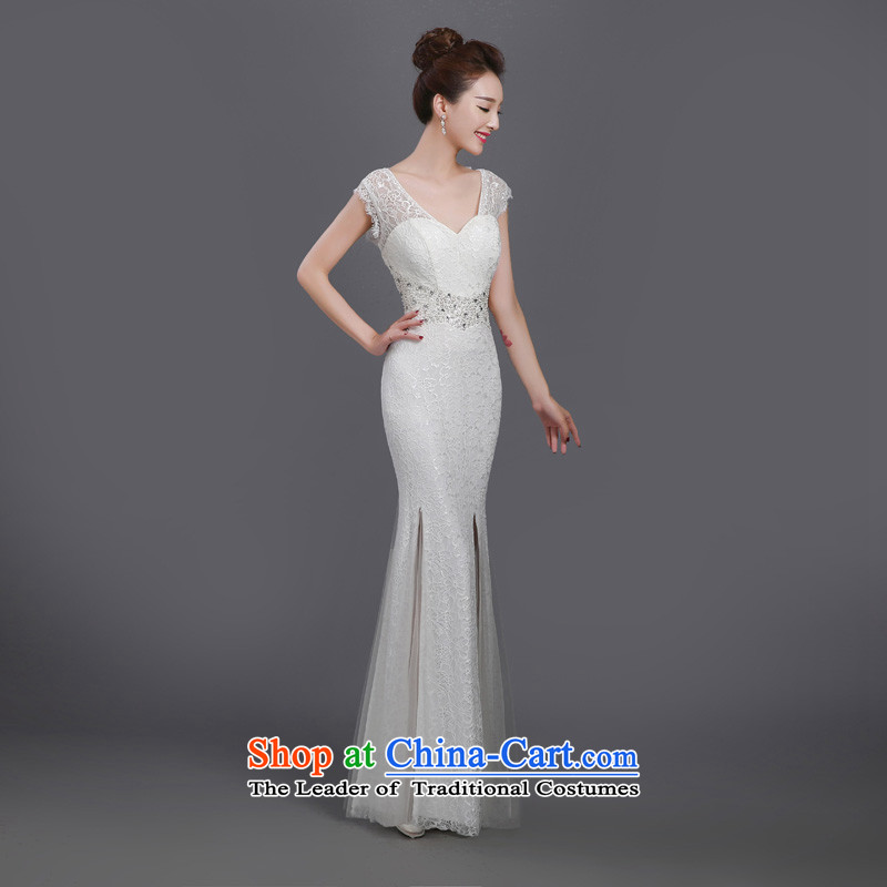 Evening dress long summer banquet Sau San short-sleeved mother evening dress wedding dress larger dinner evening dresses, m, in accordance with the Netherlands in white Adapter , , , shopping on the Internet
