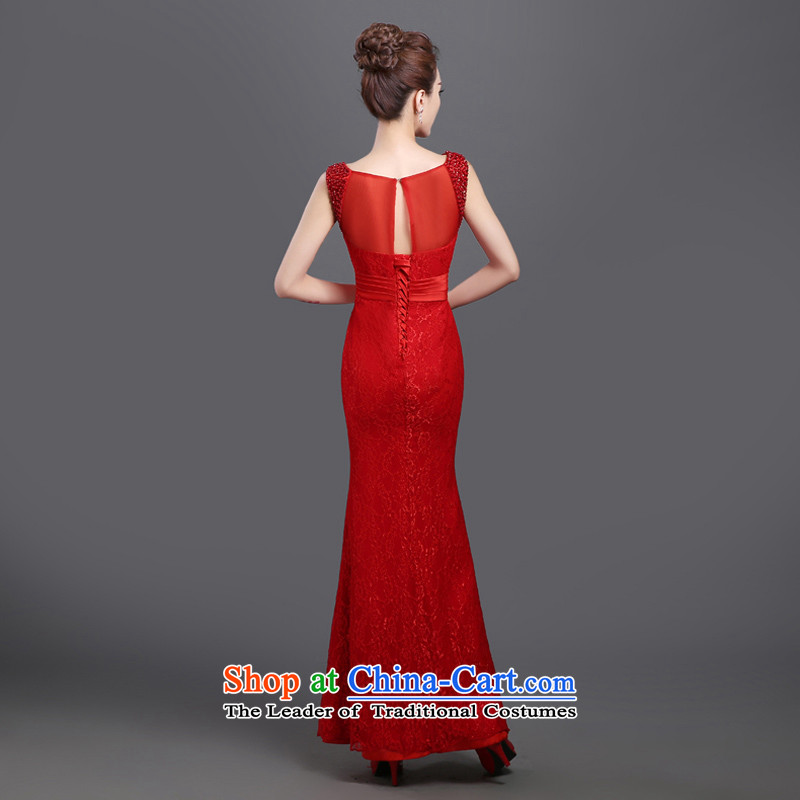 Toasting champagne bride services 2015 new autumn and winter red married long betrothal evening dresses dinner Chairman skirt bridesmaid red m, in accordance with the Netherlands varies with the , , , shopping on the Internet