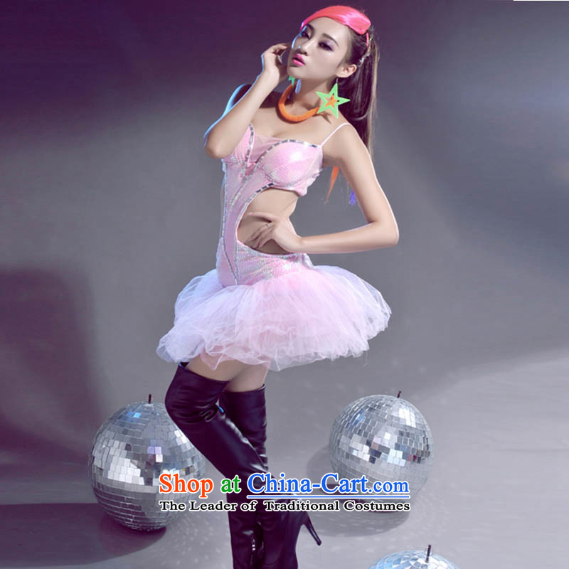 2015 new sexy body Yi Jazz Dance Dance Steel Pipe atmosphere DS opening jazz singer stage costumes dance costumes will stage dovetail pink M picture, prices, brand platters! The elections are supplied in the national character of distribution, so action, buy now enjoy more preferential! As soon as possible.